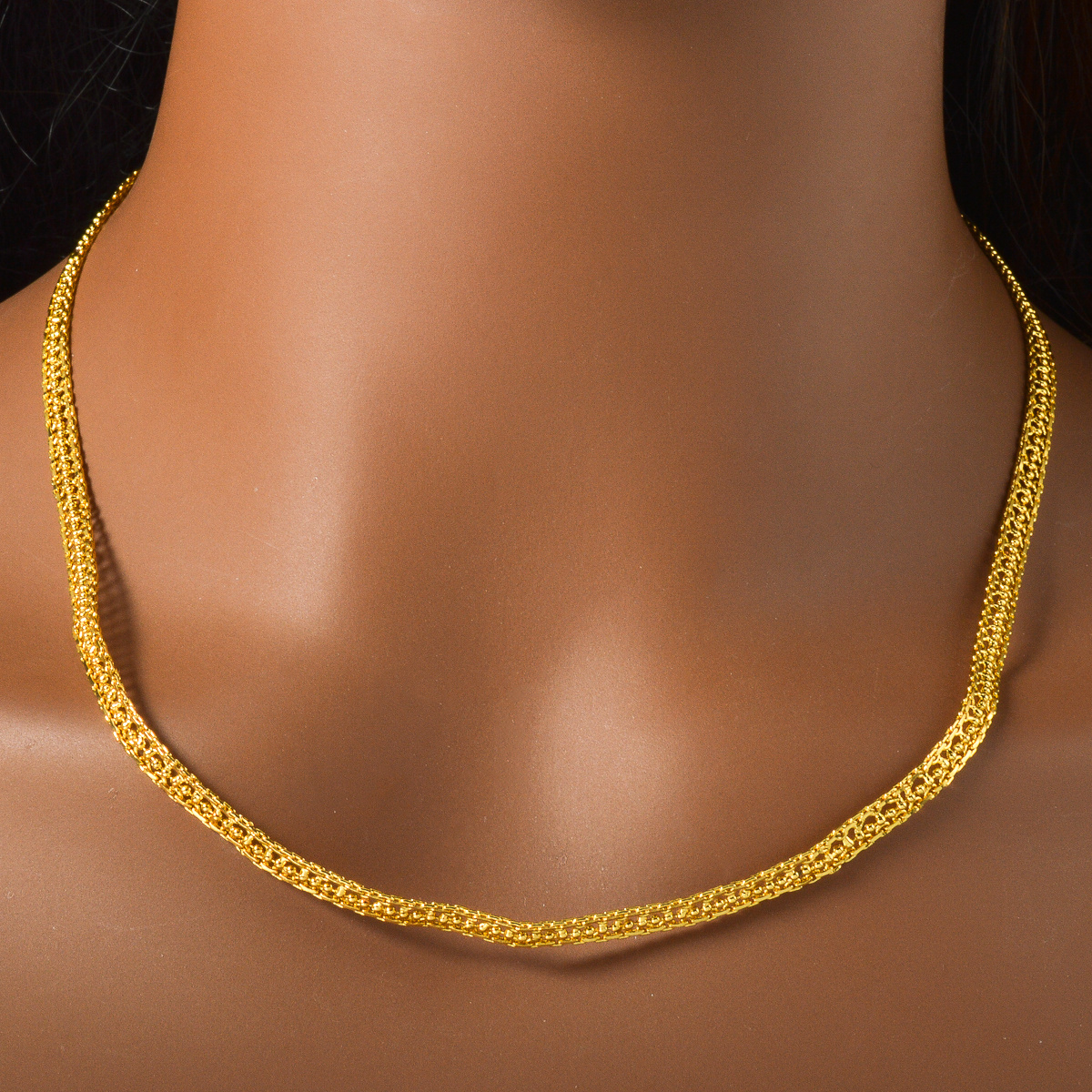 Unisex Unique Beaded Necklace with Cross-Link Splicing
